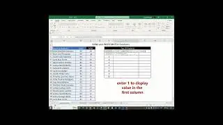 RANK, INDEX and MATCH functions in MS Excel