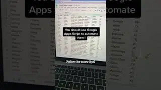 Automate your spreadsheets and save time with Google Apps Scripts! #shorts #spreadsheets