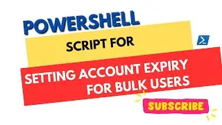 Account expiry for bulk users in active directory with powershell script