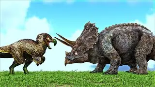 TITAN TRIKE VS DODOSPONDYLUS TAM BOSSES (ARK SURVIVAL EVOLVED BATTLE)