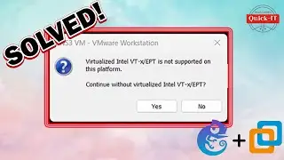 100% Working Solution: Virtualized Intel VT-x/EPT is not supported on this platform