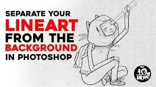 Separate Line Art from Background - Photoshop Tutorial