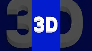 Photoshop Trick- 3D Text Effect in Photoshop #shorts #photoshop