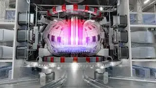 ITER Tokamak fusion reactor with internal communications and plasma inside