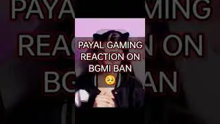 PAYAL GAMING REACTION ON BGMI BAN 💔