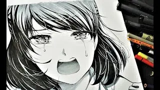 DRAWING LIKE A MANGA ARTIST !! ''Anime Girl''(Domestic Girlfriend)