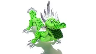 How To Make a 3D Origami Dragon (No.2)