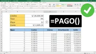 Payment Function in Excel(Loan installment calculation based on constant payments and interest rate)