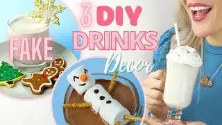 3 DIY FAKE Christmas Drinks - DIY Christmas Food Room Decor Part 2