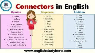 Connectors in English | List of Sentence Connectors in English | Transition Words List