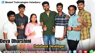 Dharshini as Database Developer Get job Without Experience | Database Developer Fullstack in chennai