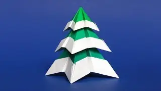 Origami Christmas Tree with Snow 🎄 Easy DIY Paper Christmas Tree Tutorial, Step-by-Step instructions