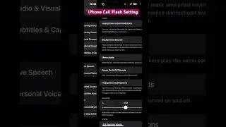 iPhone Call Flash Setting #shorts iPhone flashlight call tricks #iphoneflashlight #iphonefeatures