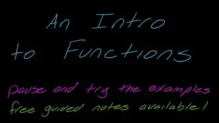 Lesson: Intro to Functions