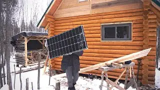 Building A Log Cabin | Ep. 46 | Off-grid power for the winter | Fixing a leaking roof