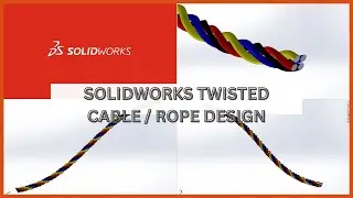 SolidWorks Tutorial Twisted Cable | How To Make Twisting Wire . | Towing wire or Rope in Solidworks.