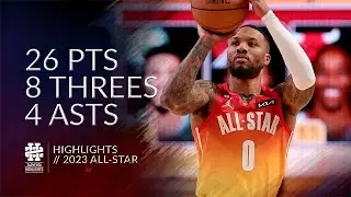 Damian Lillard 26 pts 8 threes 4 asts 2023 AllStar Game