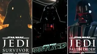 All Darth Vader Game Boss Fights & scene Comparisons | Star Wars Outlaws Vs Jedi Games (2019 - 2024)