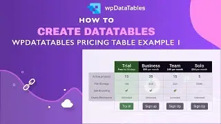 How to Create Pricing Table ex.1 for your Website with wpDataTables WordPress Tables & Charts Plugin