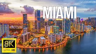 Miami, Florida, United States 8K Ultra HD  Drone Footage (60 FPS)