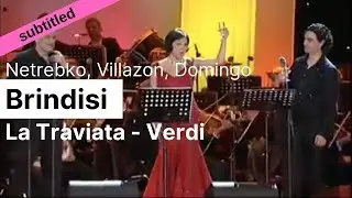 Opera Lyrics - Anna Netrebko, Rolando Villazon, Placido Domingo ♪ Brindisi - Libiamo (La Traviata)