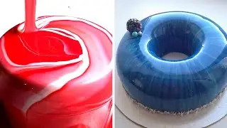 MOST SATISFYING MIRROR GLAZE CAKE TUTORIAL