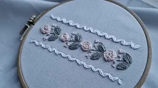 Border line of roses -  Border embroidery