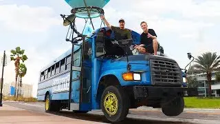 Surprising TFue With A Fortnite Battle Bus In Real Life