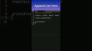 Add list item using Python #python #programming