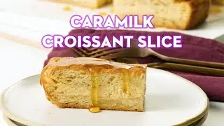 How to make a slice with croissant dough and Caramilk | taste.com.au