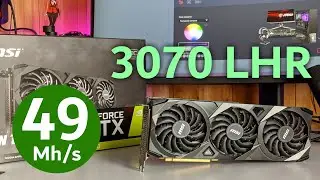 RTX 3070 MSI Ventus X3. Разгон памяти Samsung. Разблокировка LHR, самое низкое потребление.