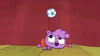 Zadie Kicking a Soccer Ball with Cartoon Sound Effects