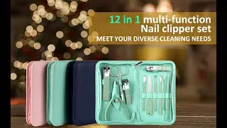 Manicure Set Professional Nail Clippers Pedicure Kit, 12 Pcs Stainless Steel Nail Care Tools