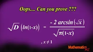 Half derivative of ln(1-x)