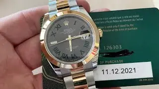 Unboxing Rolex Datejust 126303 Wimbledon men's watch 41 mm