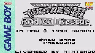 TMNT III (3): Radical Rescue. Game Boy [No Damage Walkthrough] GameBoy | Nintendo Game Boy | GB Game