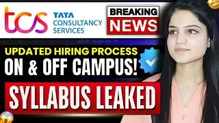 How to Prepare for TCS? | Updated Hiring Process | Syllabus Leaked😱| ON & OFF Campus | FULL ROADMAP🔥