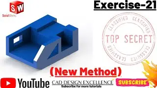 Solidworks Exercises for beginners #NewMethod || Solidworks Tutorial (New Method)