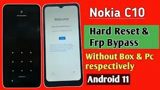 Nokia C10 Ta-1342 Hard Reset & Frp Lock Bypass Without Box or Pc/Google Account lock Bypass