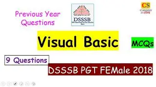 Visual Basics MCQs DSSSB 2018 FEMALE category