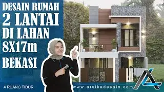 DESAIN RUMAH 8 X 17 METER I DESAIN RUMAH MINIMALIS MODERN 2 LANTAI DI BEKASI! #arsitekjakarta