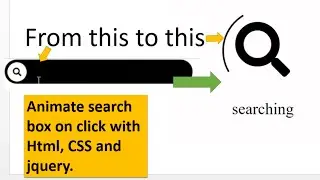 Animated Search Box Using HTML, CSS, JQUERY and Font-Awesome | Animate Search Box on Click