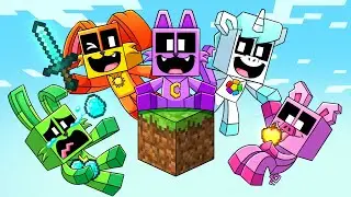 One Block Skyblock with SMILING CRITTERS in Minecraft!