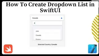 How To Create Dropdown List in SwiftUI