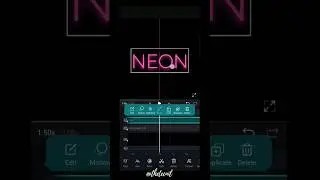 Neon TEXT Effect in VN Video Editor - Tutorial #shorts