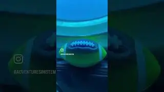 I took a rainbow colored football on my submarine trip, watch what happens to the color