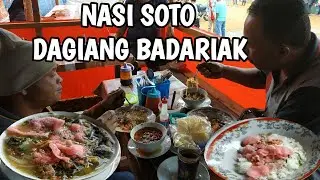 LAMAK BANA !! NASI SOTO DAGIANG BADARIAK DI TEPI DANAU TALANG I Kuliner Sumatera Barat