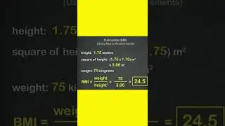 How to calculate BMI (Body mass index ) ? #bmicalculator #height #weight #bodymassindex #viralshorts