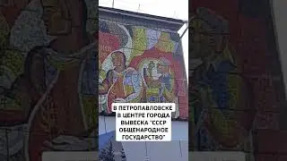 В ЦЕНТРЕ ГОРОДА ПЕТРОПАВЛОВСКА МУРАЛ 
