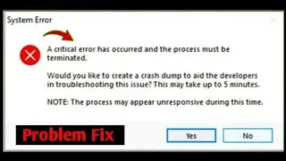 A critical error has occurred and the process be terminated problem fix 2023. valoran crash problem